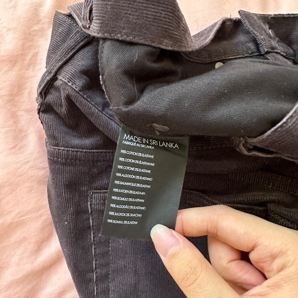 Club Monaco Brown Corduroy Slim Straight Leg Women’s Jeans Pants Casual size 32 - Picture 7 of 7